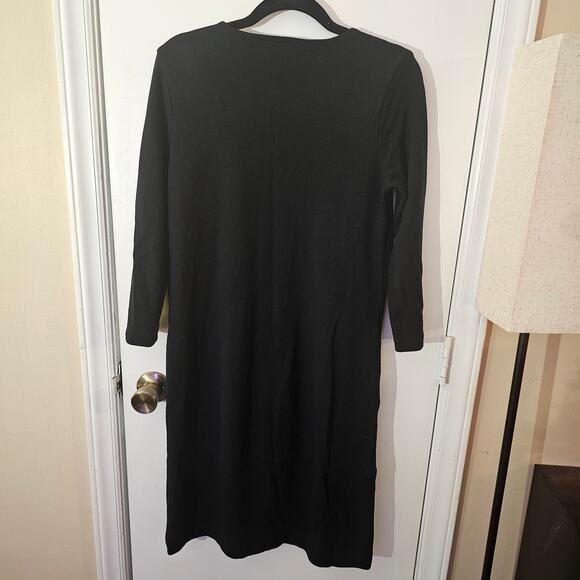 J.Jill Ponte Shift Dress with Pockets Size XS Minimalist Career Neutral Basic - Picture 6 of 6